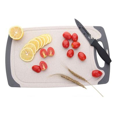 China Non-slip cutting wheat Straw Plastic Cutting Board of viable multi-functional kitchen chopper for sale