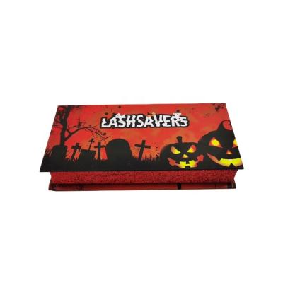 China Recycled Materials Store New Halloween Design Princess Eyelash Book Shape Eyelash Case 3D Mink Empty Magnetic Eyelash Box Packaging Gift Boxes for sale