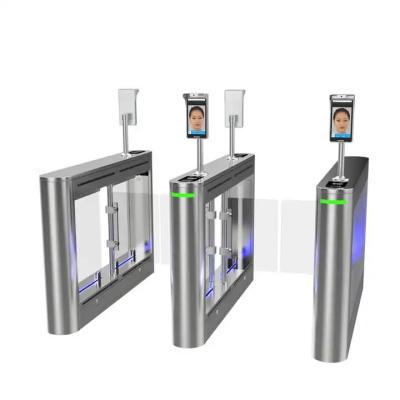 China Security Access Control Management Anti-crush Optical Face Recognition Turnstiles Swing Barrier Gate for sale