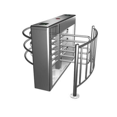 China Security Access Control Management Half-height turnstile security electronic stainless steel turnstile with RFID reader access control system for sale