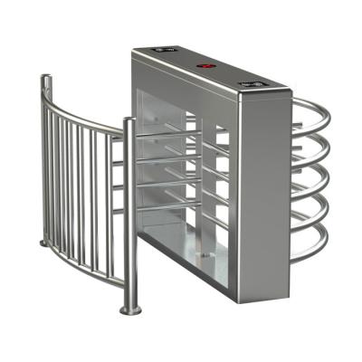 China Security Access Control Management Residential entrance automatic half height waist height revolving turnstile with Access control system for sale