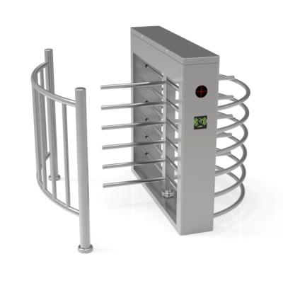 China Security Access Control Management 304 stainless steel semi-height turnstile gate with pedestrian control system for sports venues, hospitals and automatic gates for sale