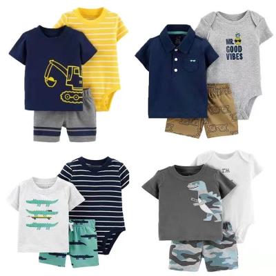 China Comfortable New Summer Newborn Slit Set Baby One-Piece Ha Clothes Children's Short Sleeve Shorts Pet Clothes 3 Wholesale for sale