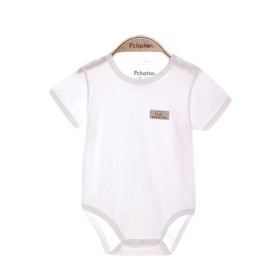 China Cotton 100% 2022 New Wholesale Summer Baby Clothes Short Sleeve High Quality Pure Cotton Onesie Romper Baby for sale