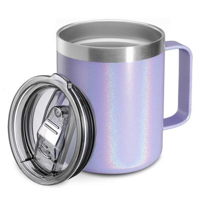 China Sustainable Stainless Steel Coffee Mug Mug With 12oz Handle Double Wall Vacuum Insulated Tumbler With Lid Travel Friendly for sale