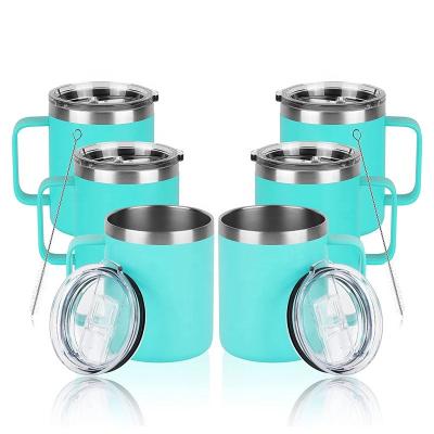 China Double Wall Stainless Steel Thermos Coffee Mug Viable Vacuum Insulated Cup Beer Tumbler With Lid Handle for sale