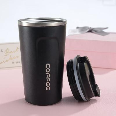 China Durable Stainless Steel Coffee Thermos Double Wall Vacuum Insulated Tumblers Tea And Drinks Mug Reusable Metal Sports Water Bottle Flask for sale