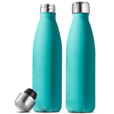 China Sustainable Food Grade BPA LFGB Free Double Walled Insulated 18/8 Stainless Steel Vacuum Flask Sports Water Bottle With Easy To Carry Lid for sale