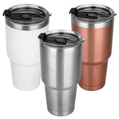 China Customized Viable Logo Mug Tumbler Vacuum Insulated Travel Cup Double Layer Stainless Steel Thermal Coffee Flask With Lid And Straw for sale