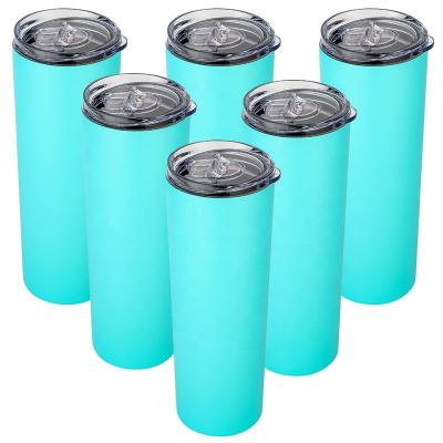 China Viable Wholesale Straight Empty 20oz Lean Sublimation Tumblers To Print With Straw Travel Coffee Mug Cup Lids And Thermos for sale