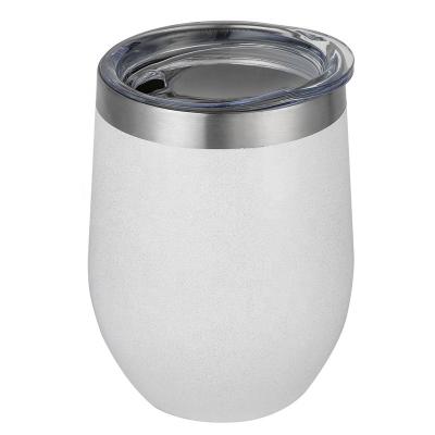 China 12oz Food Grade Stainless Steel Viable Wall Insulated Travel Coffee Water Wine Mug White Sublimation Thermal Double Tumbler Vacuum Mug for sale