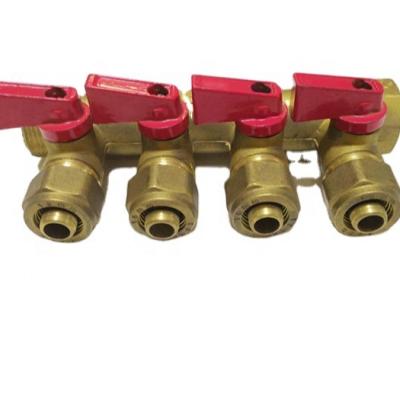 China Modern brass manifold with valves for sale