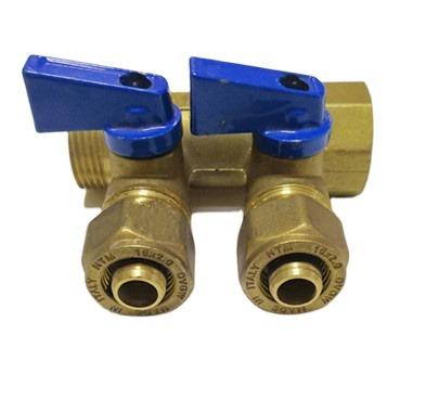 China General All Hose Fitting Customized 2-6 Way 3/4 Manifold Brass Ball Valve For Home Use Water Supply High Quality for sale