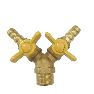 China General Zhejiang kJ Factory Outlet Male Wire Three Brass Gas Bifurcated Switch for sale