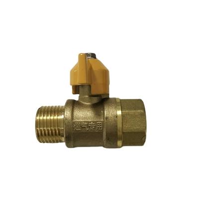 China Non-corrosive Gas Brass Color Natural Valve All Male Thread Copper Female Ball Valve for sale