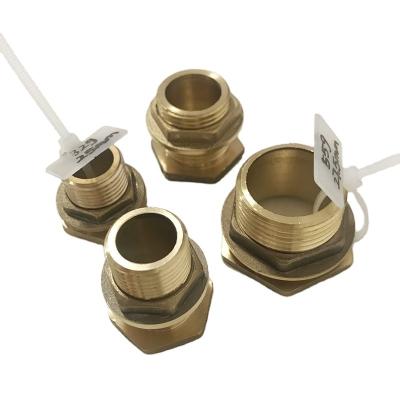 China High Quality Corrosion Resistant 1/2 In 3/4 In Male Thread Water Tank Brass Copper Coupling To Plumb Pipe Fitting for sale