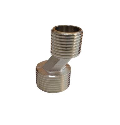 China Anti-corrosion pipe fitting electroplate all male thread copper thickened eccentric nipple for sale