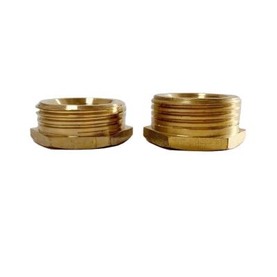 China 1*1/2 Thread Hex Head End Plug Brass Male Brass Bushing Pipe Fitting for sale