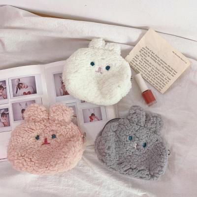 China Wholesale Embroidery Coin Purse Mini Plush Mini Rubbit Cute Animal Plush Toy Cheap Gift Key Holder Girl Kid Toy With Chain for sale