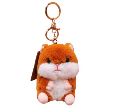 China Mini Toy Custom 15cm Hamster Chicken Toy Plush Stuffed Key Chain Cute Stuffed Animal Toy Key Chain for sale