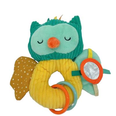 China Stuffed Baby Haha Mirror Bird Owl Cute Funny Game Soft Plush Toy For Newborn for sale