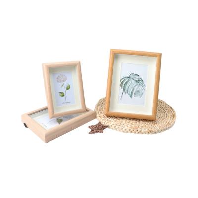 China Solid Wood Wooden Photo Frame Customize Document Frame Certificate Box Pine Wood Photo Frame for sale