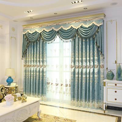 China Blackout Thicken Chenille Curtain Fabric European Style Villa Living Room Bedroom Blackout Curtains Customized Wholesale for sale