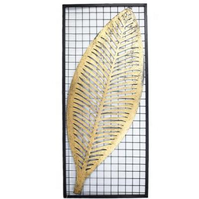 China 70*30cm Hollow Iron Metal Gold Foil Modern Home Office Wall Decor for sale