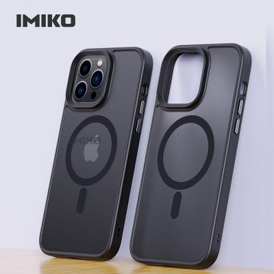 China IMIKO Shockproof Frosted Matte Shockproof New Armor Case Matte Cover For iphone 12 pro Magsafe Max 13 14 Cases for sale