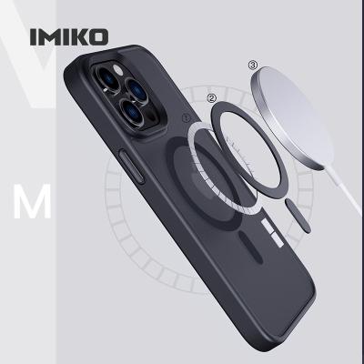 China New IMIKO Magsafing shockproof magnetic silicone case for apple iphone12 13 14 frameless case magsafes for sale