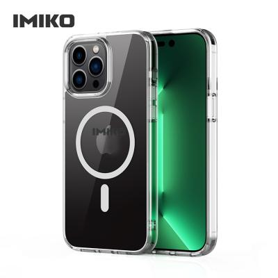 China Original IMIKO shockproof clear transparent magsafing magnetic for magsafes chargers phone case iphone 12 13 14 pro max for sale