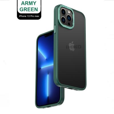 China IMIKO Shockproof Camera Matte Translucent Metal Shockproof For iphone 14 pro max 13 pro case with camera protection for sale