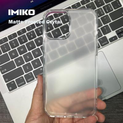 China IMIKO Crytal Shockproof Matte Translucent Glass Case for iphone X / max max xs silicon phone case / xs pro cover 12 13 14 for sale