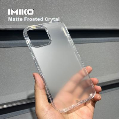 China IMIKO Crytal shockproof translucent shockproof armor matte case cover for iphone 13 promax 12 back cover for sale