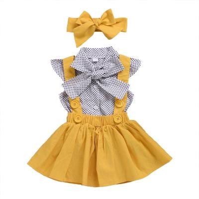 China High Quality Breathable Dot Tulle Dresses Baby Girl Polka Dot Summer Spring Bow Kids Dress Casual Dress for sale