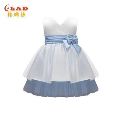 China European style Anti-wrinkle girl wedding dress for beautiful kids birthday party sleeveless tutu girls dresses for sale