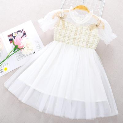 China New Design Kids Girl Princess Dresses Pink Summer Breathable Girls Casual Dresses With Stripe Tulle for sale