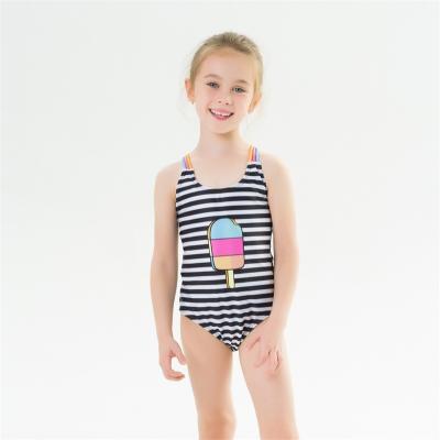 China Breathable Custom Toddler Kids One-Piece Bikini Spaghetti Straps Swimsuit Girls Swimwear Baby Kids Swimwear for sale