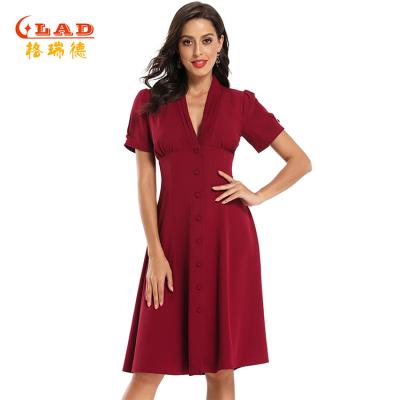 China Breathable Vintage V-Neckline Womens Clothing Turkey Evening Dresses Women Short Indian Evening Dress for sale