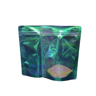 China Hot Selling Holographic Transparent Bags Makeup Frosted Zipper Moisture Proof Bag With Low Price for sale