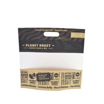 China Compound Paper Recyclable Three Packing With Flat Stand Handle Zip Lock High Quality Paper Bags for sale