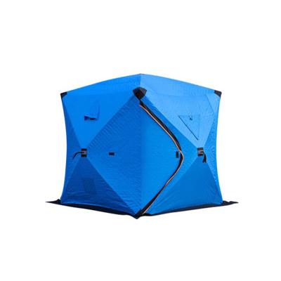 China Oxford Cloth Winter Ice Fishing Shelter 3-4 People Heat Insulation Portable High Quality Camping Tent To Keep Warm for sale