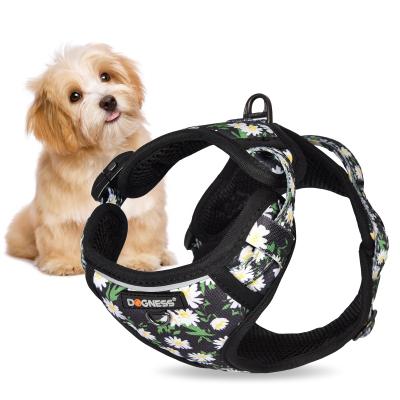 China Custom Outdoor Reflective Adjustable Breathable Step Padded Tactical Polyester Dogness Mesh No Pull Dog Harness With Handle for sale