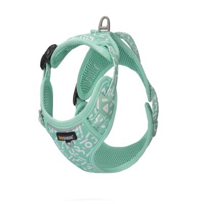 China Dogness Padded Adjustable Breathable Pet Vest Harness Dog Printed Harness for sale