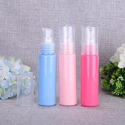 China Factory wholesale price PET+PP 30ml cheap candy color PET lotion tester bottle pump spray bottle for sale