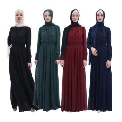 China With Elastic Band On Size 2019 Hot Selling Modest Fashionable Turkish Islamic Clothing Summer Dubai Abaya High Quality Arab Dress for sale