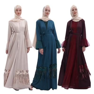 China Muslim dress Dubai Women Abaya kimono clothing islamic open kimono pattern joint 2019 fashion new in Dubai Abaya style for sale