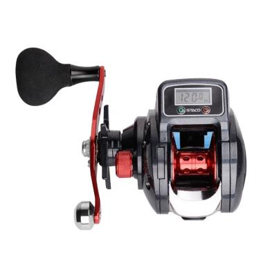 China New Product Baitcasting Fishing Straight Reel Fishing Rod Reel Plastic Drip Fishing Reels Led Statistics Display for sale