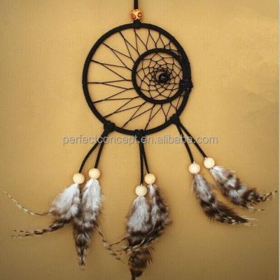 China Home Decoration Wholesale Indian Eye Dream Catcher Double Ring Catcher for sale