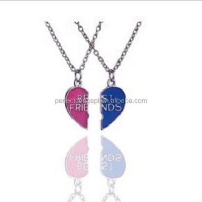 China ALLOY Friendship Heart Shape Best Friends Necklace For 2 for sale